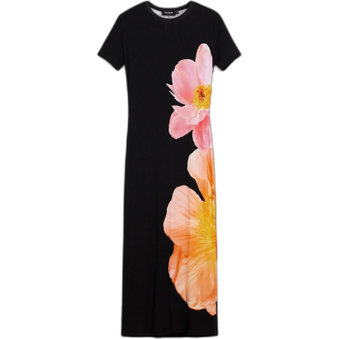 Desigual Donna Nero Donne, Vestiti, Montana, (M)