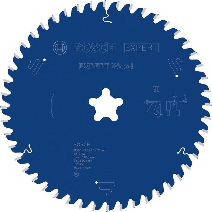 Produktbild Bosch Professional Zubehör EXPERT Wood Kreissägeblatt, 190x30 mm, T48