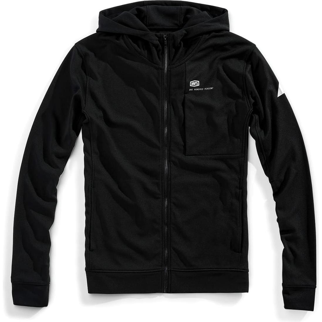 100%, Herren, Pullover, Regent Tech Fleece FZ Hooded, Schwarz, (S)