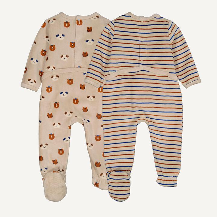 Image du produit La Redoute Collections 2er-Set einteiliger Schlafanzug aus Samt (56)