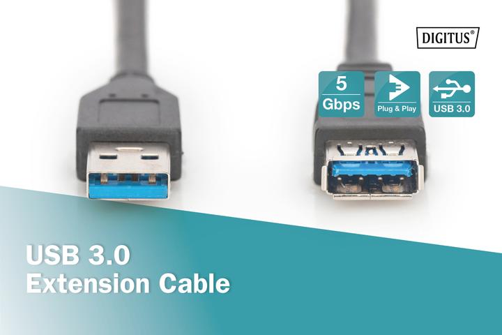 Produktbild Assmann USB Verlängerung (3 m, USB 3.0, USB 3.1)