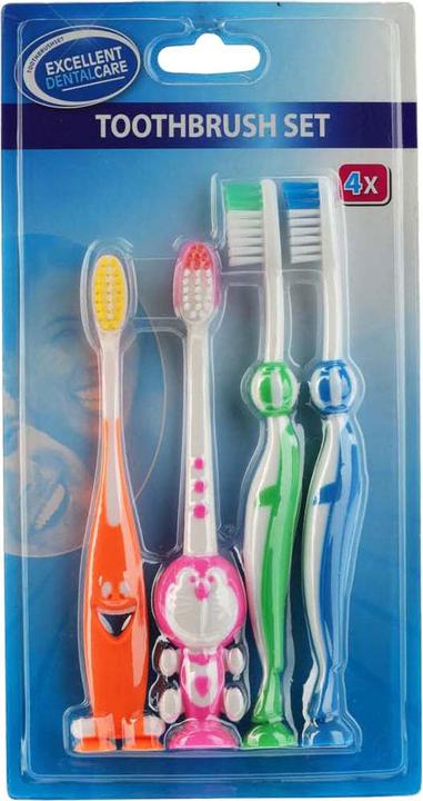 Actual product image Zahnbürsten-Set, 4-tlg. (4 x)