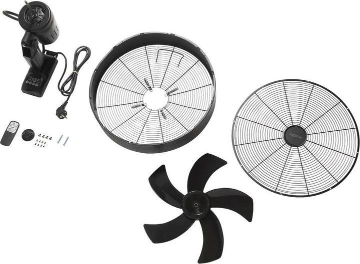 Produktbild Sygonix Wandventilator (L x B x H) 450 x 450 x 355mm Flügelfarbe: Schwarz Gehäusefarbe (Details):