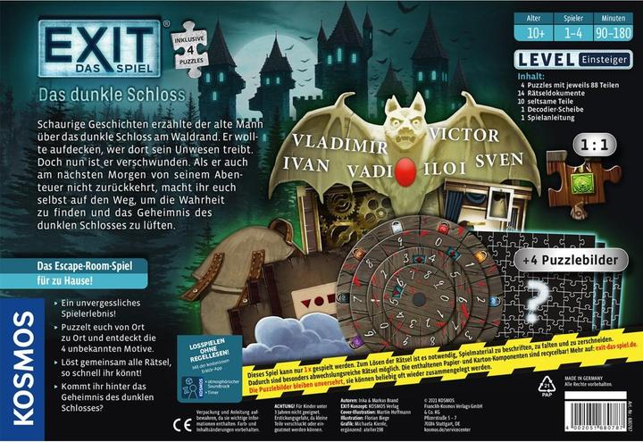 Produktbild Kosmos EXIT : Das dunkle Schloss (Deutsch, 1 - 4 Spieler)