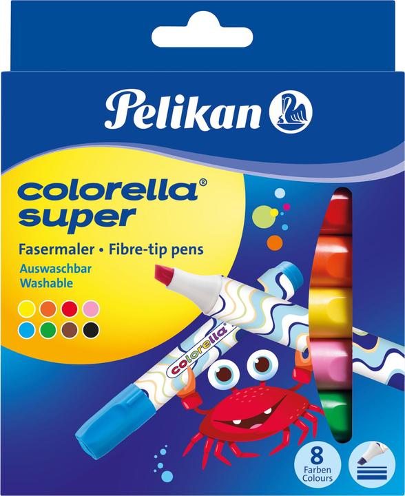 Pelikan Colorella super - Penna in fibra con punta a cuneo (8x)