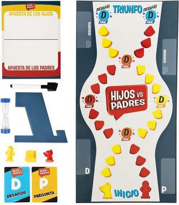 Produktbild Spin Master Tischspiel Hijos vs Padres 206 Stücke 26,99 x 26,99 x 5,4 cm (Multilingual, 2 Spieler)