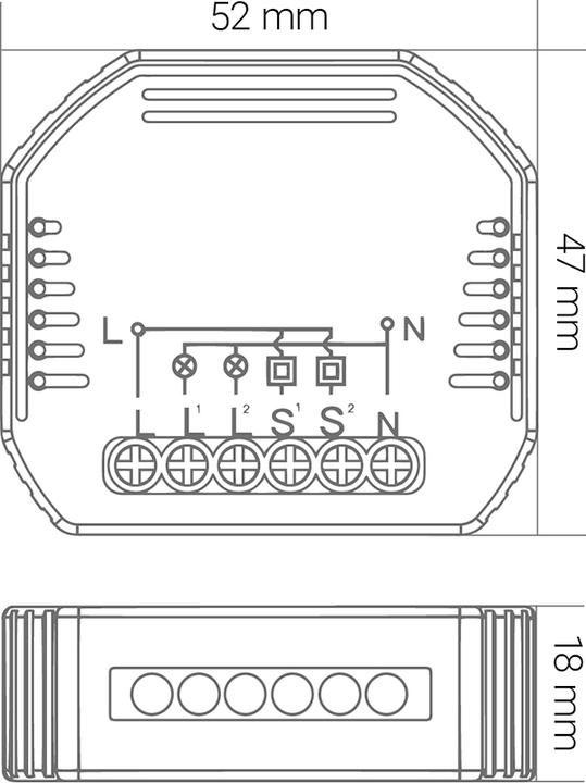 Actual product image KnockautX Dimming actuator flush-mounted 2-channel (Dimming actuator)