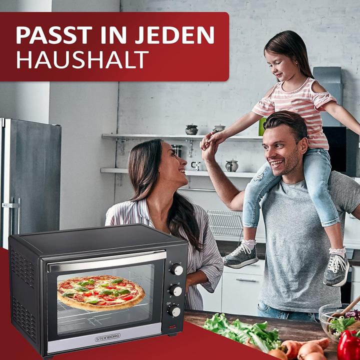 Actual product image Steinborg Minibackofen 60 Liter, Silber