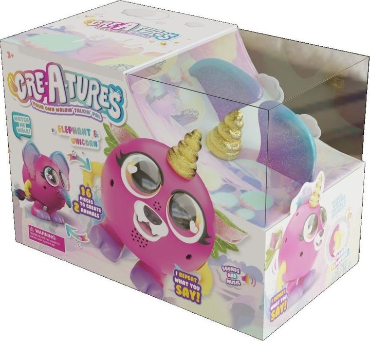 Actual product image Boti Creatures create your own Walkin Monsta - Elephant and Unicorn