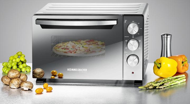 Actual product image Rommelsbacher Small oven 20.BGS 1400, functions: Baking, defrosting (CH plug)