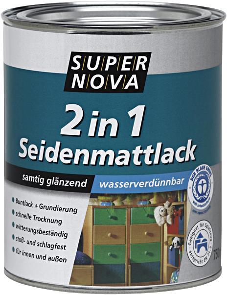 Actual product image Super Nova Acrylic lacquer 2 in 1 silk matt lacquer (Chocolate brown, 0.75 l)
