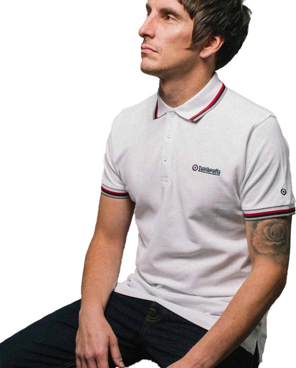 Actual product image Lambretta Mens SS25 Triple Tipped Polo Shirt (XXL)
