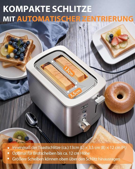 Produktbild Zachvo Toaster mit Brötchenaufsatz