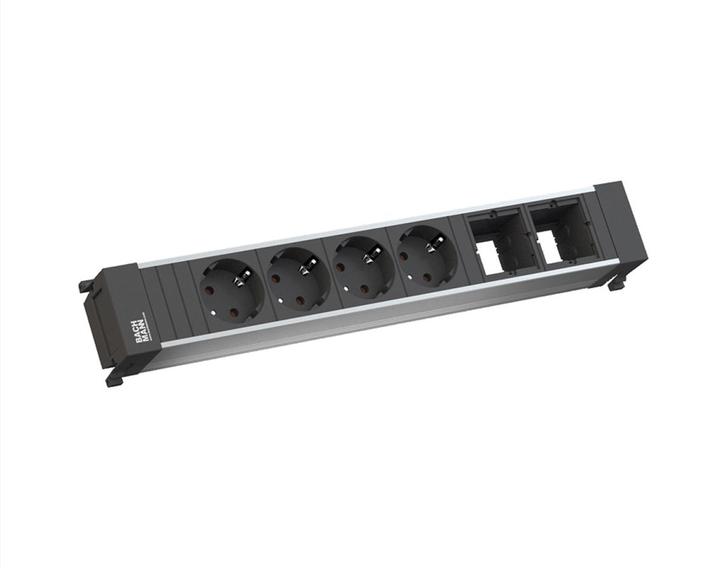 Produktbild Bachmann POWER FRAME Medium 2x Schutzkontakt 2x ABD (4 x, CEE 7/3, 0.20 m)