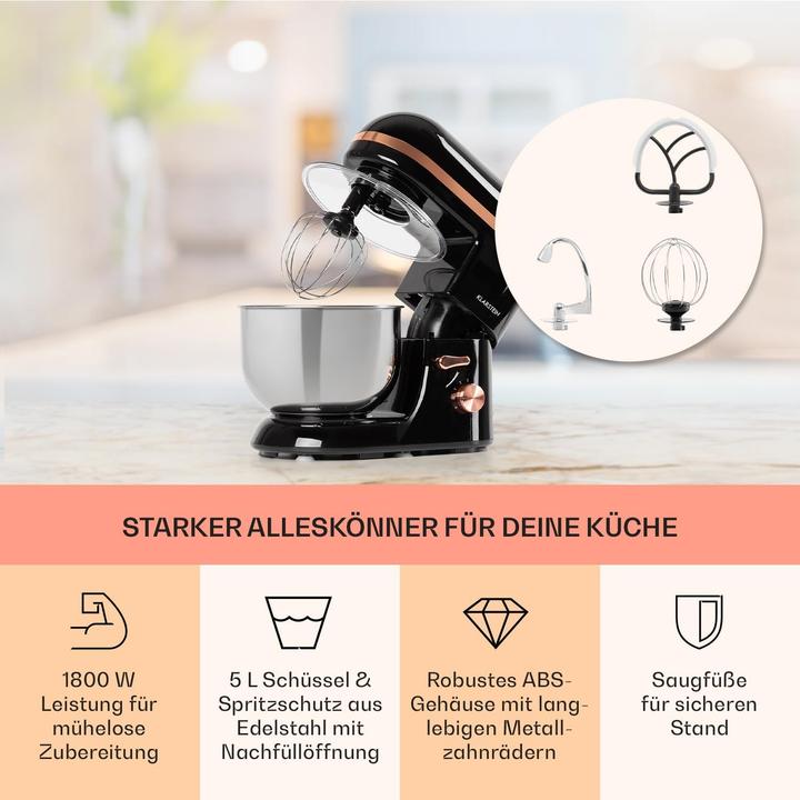Produktbild Klarstein Knetmaschine Kuechenmaschine zum Backen (2000 W)