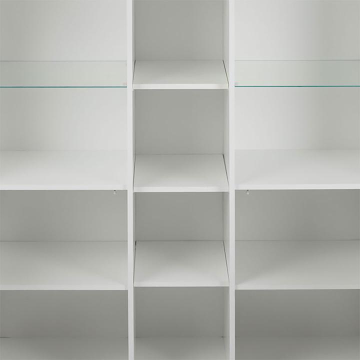 Produktbild Ebuy24 Vitrinenschrank Akai weiss (129 x 42 x 168 cm)