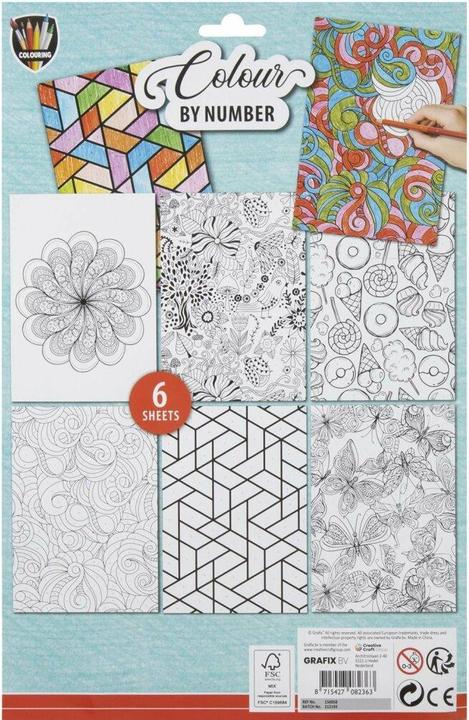 Grafix Kleuren op number A4 - Mandala
