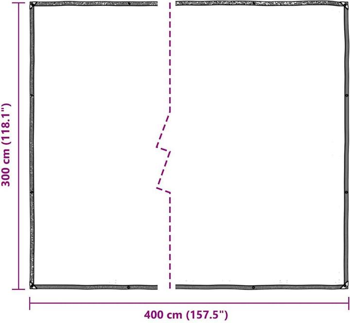 Immagine prodotto vidaXL Telone trasparente con occhielli 3x4 m telone trasparente in polietilene (4 x 3 m)