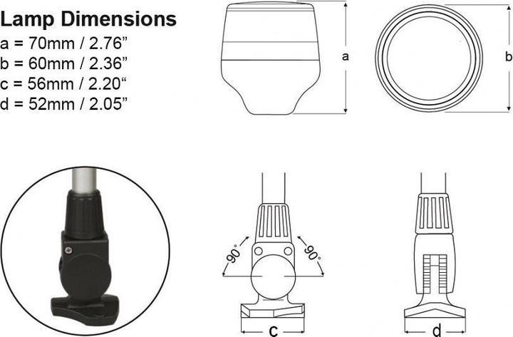 Image du produit Hella NaviLED 360, sur mât rabattable