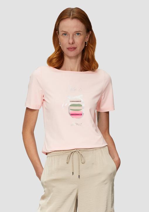 Produktbild S.Oliver T-Shirt T-Shirt mit Metallicprint auf der Front (46)