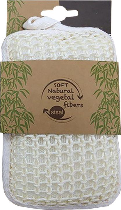 Image du produit MSV Éponge exfoliante en sisal 18.5 x 10.5 cm, Blanc