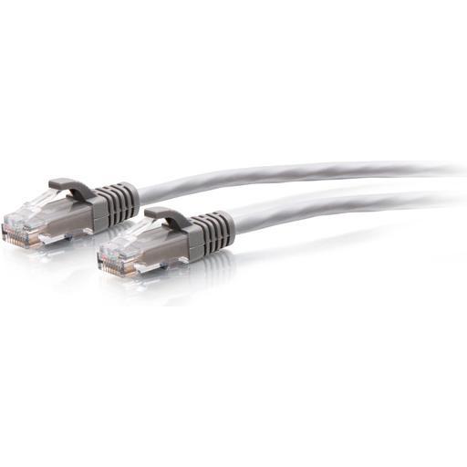 C2G 1,2 m Cat6a ungeschirmtes (UTP) flaches Ethernet Patchkabel mit Rastnasenschutz – grau (U/UTP, CAT6a, 1.20 m), Netzw...