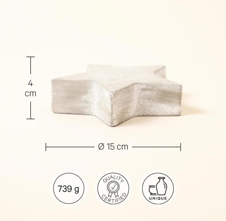Produktbild Esmée Stern aus Beton (4 x 15 x 15 cm)