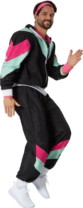Actual product image tectake Men's Fancy Dress Costume - Retro Tracksuit (S)