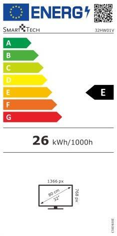 Label énergétique Smart Tech 32HW01V (32", HD)