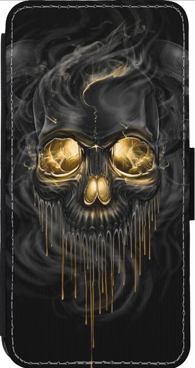 Produktbild PhoneLook Hülle Wallet schwarz Skull 02 (Apple iPhone 13 Pro Max)