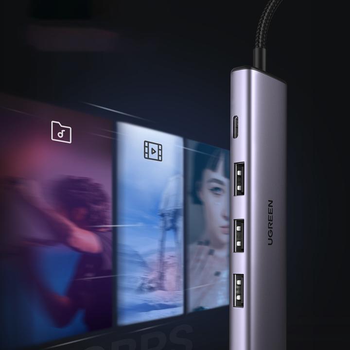 Immagine prodotto Ugreen HUB USB CM473 1x USB-C + 4x USB-A 3.0 (UGR1320) (USB-A, 5 porte)