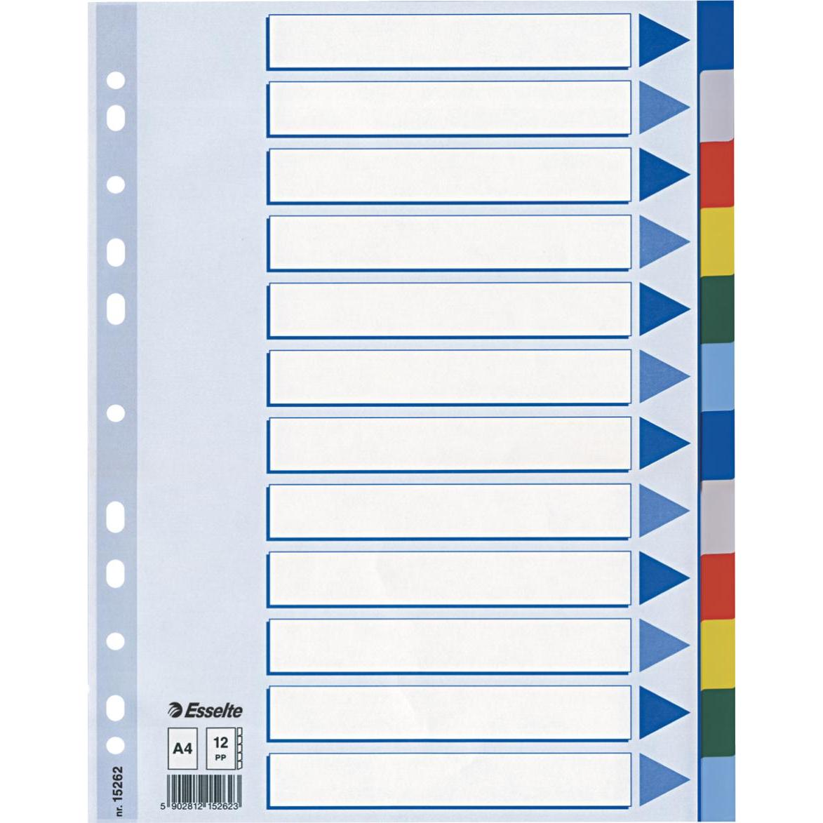 Esselte, Ordner Zubehör, Register PP mehrfarbig