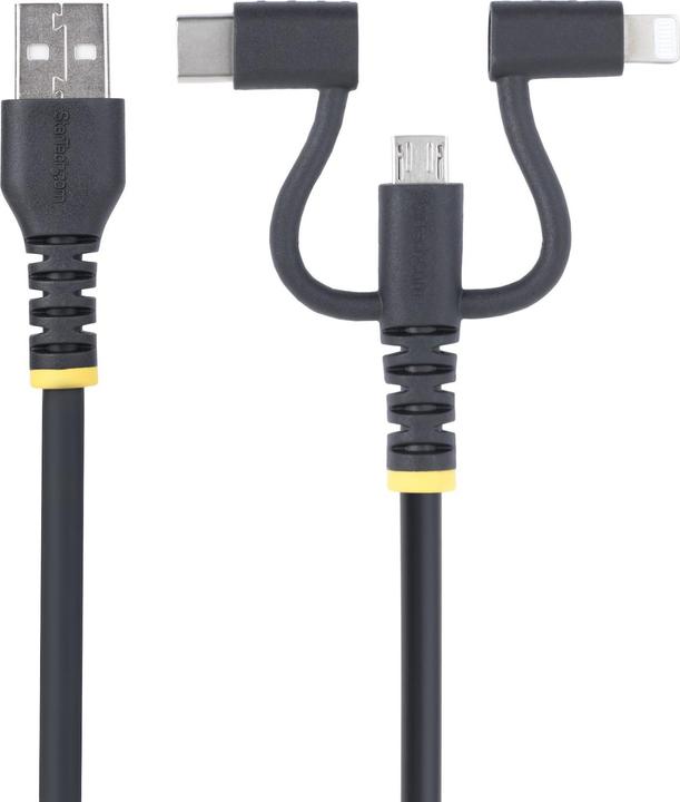 Actual product image StarTech Cable USB 3in1 Multi Charging 1m (1 m, USB 2.0, 15 W)