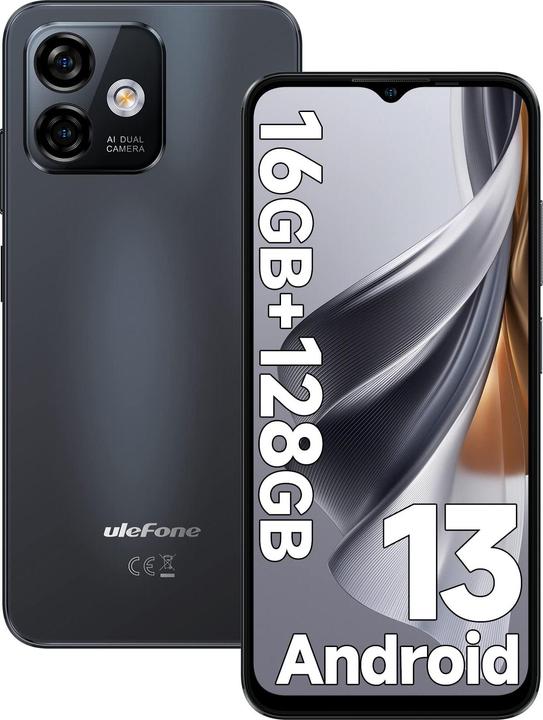 Image du produit Ulefone Note 16 Pro (128 Go, Noir, 6.52", Double SIM hybride, 4G)