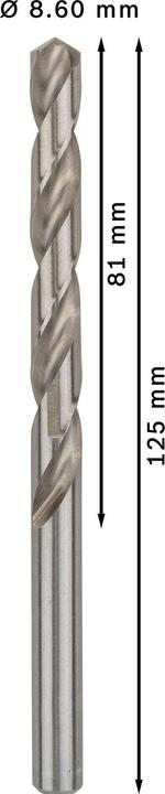 Actual product image Bosch Professional Zubehör PRO Metal HSS-G twist drill, 8.6 x 81 x 125 mm (8.6 mm)