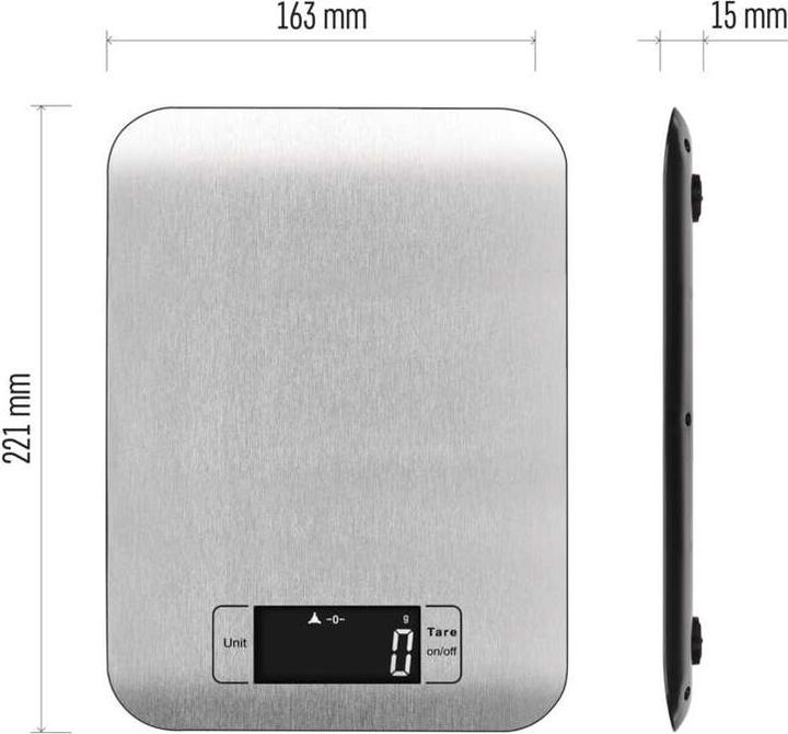 Produktbild Emos Digitale Küchenwaage EV012, silber