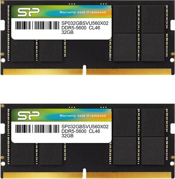 Image du produit Silicon Power DDR5 SODIMM 64GB (2x32GB) 5600MHz CL46 1 1V (2 x 32GB, 5600 MHz, RAM DDR5, SO-DIMM)