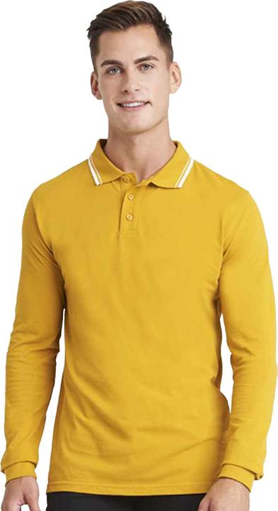 Produktbild Awdis Poloshirt Mit kontrastfarbenen Streifen Langärmlig (M)