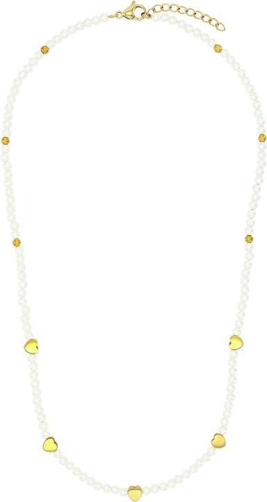 Immagine prodotto Amor Halsschmuck für Damen, Edelstahl, Glasperle | Herz (Acciaio inossidabile)