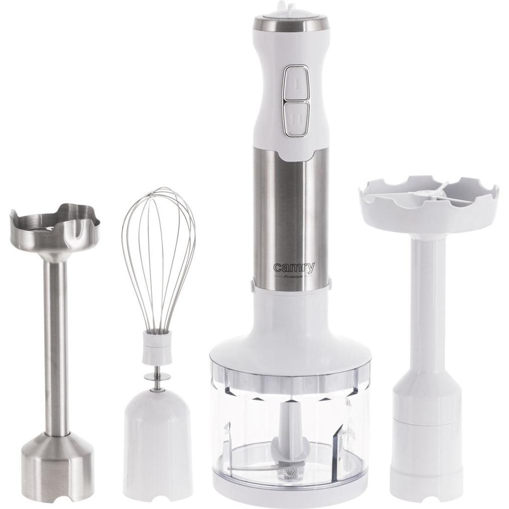 Camry Blender ręczny CR 4623w biały, Frullatore a immersione, Argento, Bianco