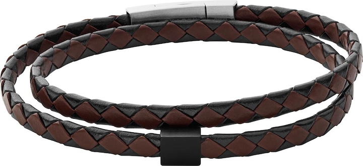 Skagen Hulsten Armband (18.50 cm, Edelstahl, Leder)