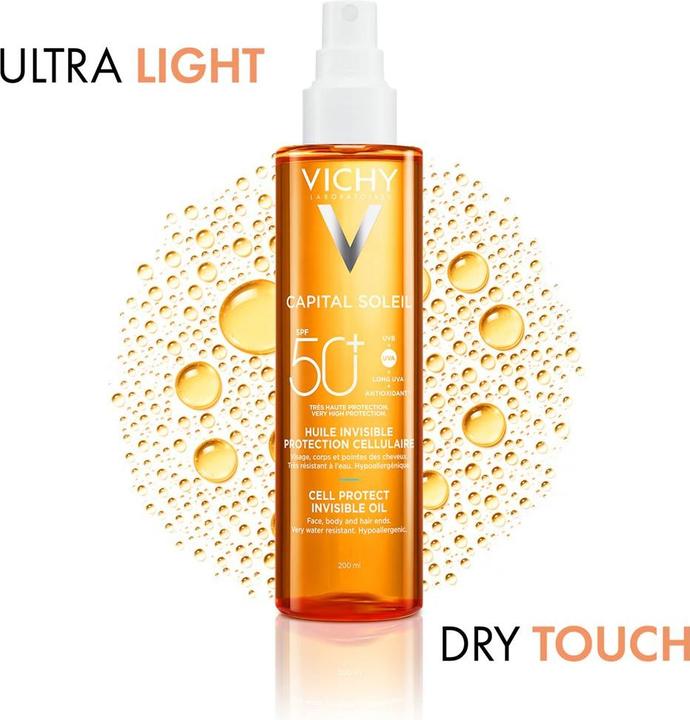 Actual product image Vichy Capital Soleil Invisible (Suntan oil, SPF 50+, 200 ml)