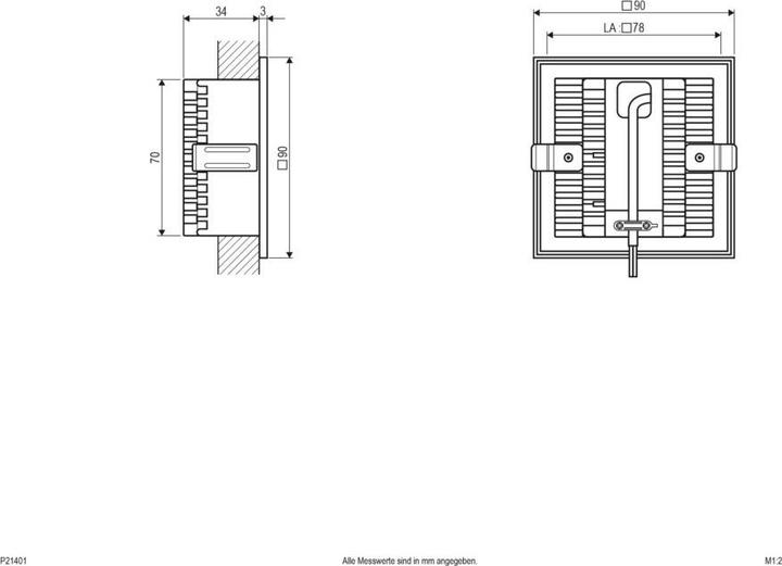 Produktbild Heitronic Wandeinbauleuchte (48 lm)