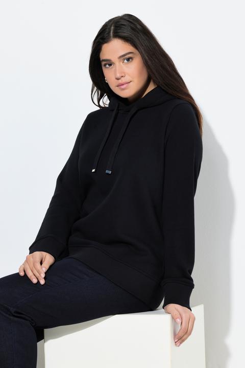 Image du produit Ulla Popken Sweat à capuche et manches longues, bords-côtes (60)