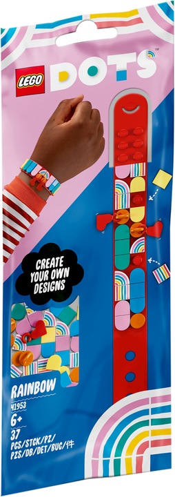 Produktbild LEGO Regenbogen Armband mit Anhängern (41953, LEGO Dots)