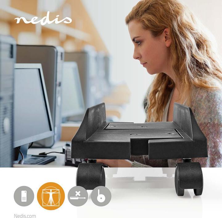 Productafbeelding Nedis Desktopstandaard Verstelbare breedte/volledige beweging 14,5-24,2 cm 20 kg Plastic/Metaal Zwart