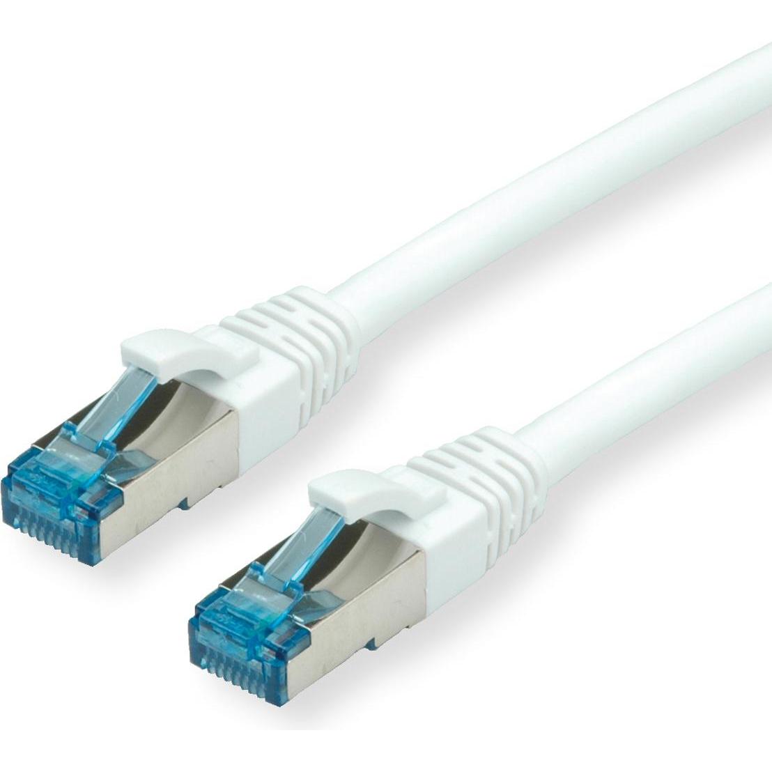 Value S/FTP Patchkabel Kat6A weiss 0.3m (S/FTP, CAT6a, 0.30 m), Netzwerkkabel