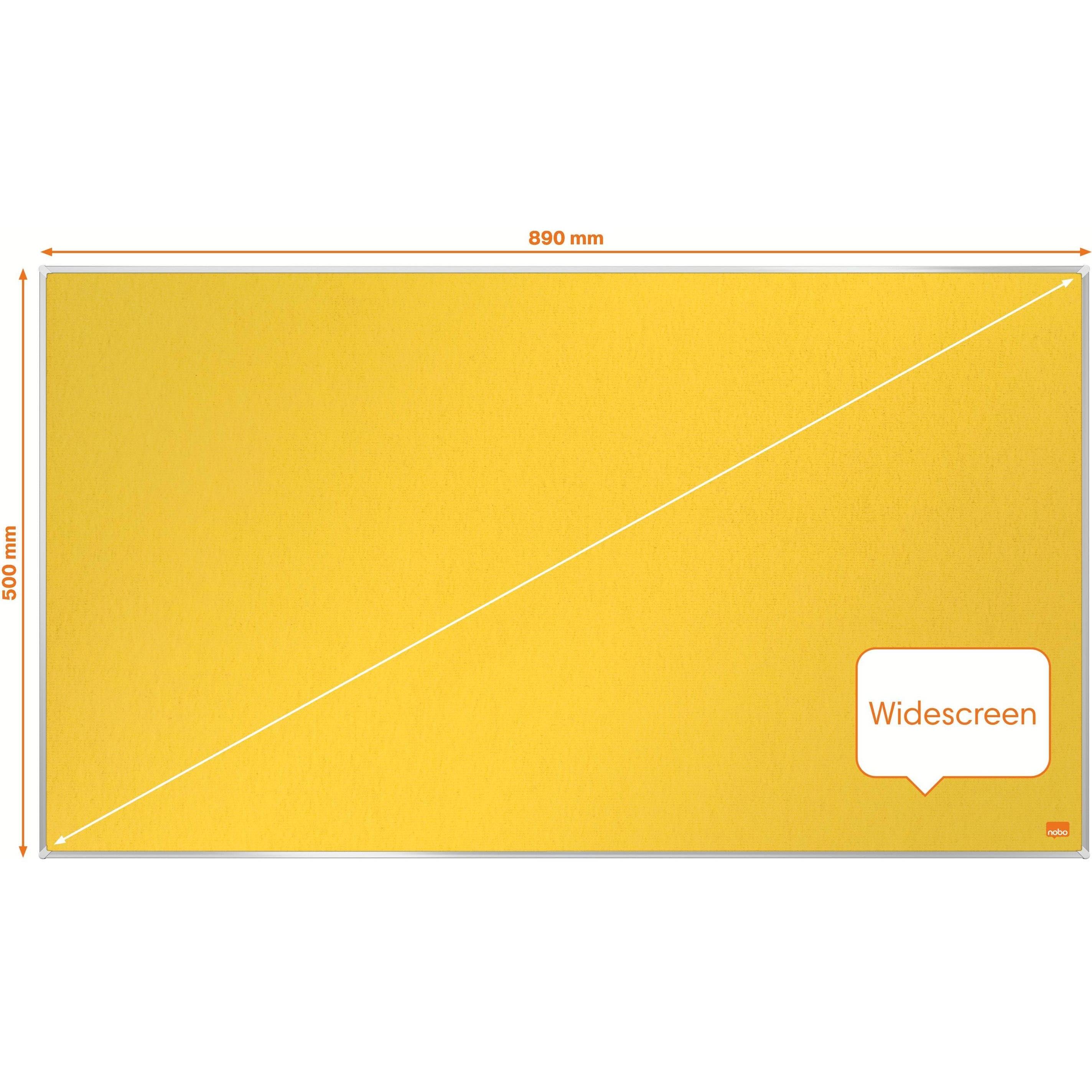 Thumbnail - Nobo, Pinnwand, Filztafel Impression Pro 1915429 gelb, 40x71cm (Pinnwand, 40 x 71 cm)
