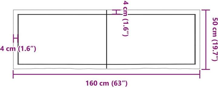 Actual product image vidaXL Tischplatte (160 x 50 cm)