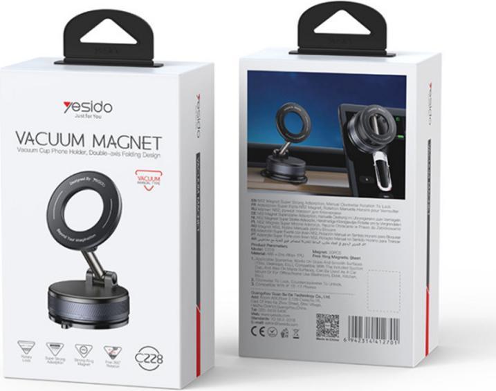 Image du produit Yesido Support magnétique pour voiture C228, Noir